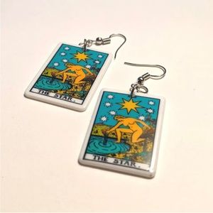 Acrylic Earrings for Women Girls Tarot Card Danglers Rider Waite Tarot Earrings